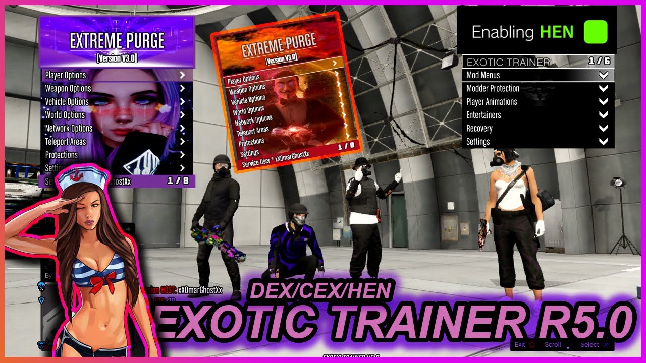 PS3 - Exotic Trainer R5.5 / DLC Texturas ( CFW/HEN, BLES/BLUS )