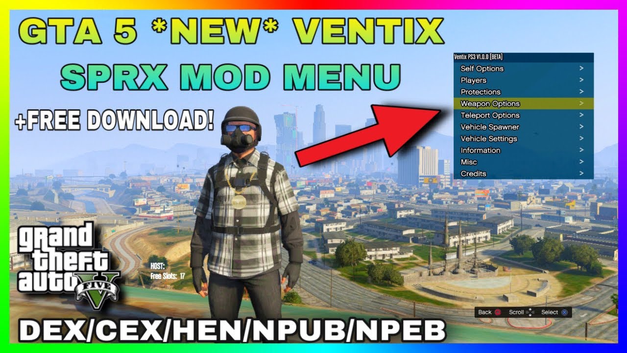 GTA V MOD MENU SEMJASES PS 3 HEN + DOWNLOAD : Free Download